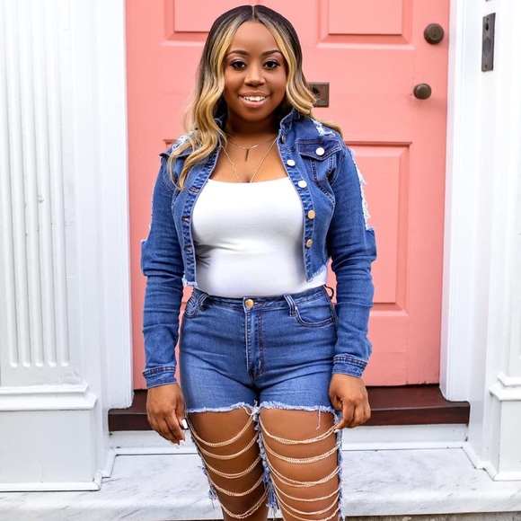 Denim Chain Jacket - Picture 7 of 7